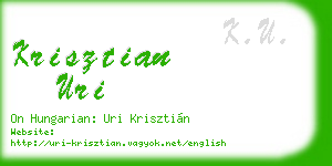 krisztian uri business card